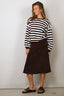 Suzie Kondi - Sweater - Sifnos Sweatshirt Striped Terry - Truffle Ivory Stripe