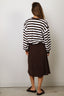 Suzie Kondi - Sweater - Sifnos Sweatshirt Striped Terry - Truffle Ivory Stripe