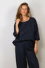 Suzie Kondi - Top - Saria Linen - Deep Navy