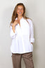 Golden Goose - Blouse - Journey W's Over Shirt With Pleated Bib Pollon Cotton Popline - White