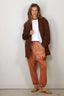Tibi - Blazer - Garment Dyed Silk Cotton Liam Blazer - Brown