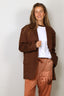Tibi - Blazer - Garment Dyed Silk Cotton Liam Blazer - Brown