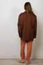 Tibi - Blazer - Garment Dyed Silk Cotton Liam Blazer - Brown