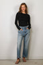 Tibi - Top - Ribbed Sweater Crewneck Pullover - Navy