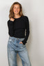 Tibi - Top - Ribbed Sweater Crewneck Pullover - Navy
