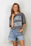 Anine Bing - T-Shirt - Johnny Cropped Tee - Washed Grey