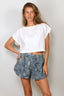 Suzie Kondi - Top - Kori Crop Top Linen - White