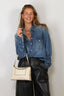 6397 - Blouse - Denim Western Shirt - Light Ash Blue