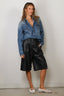 6397 - Blouse - Denim Western Shirt - Light Ash Blue
