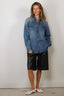 6397 - Blouse - Denim Western Shirt - Light Ash Blue