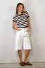 Suzie Kondi - T-Shirt - Carpi Tee Striped Terry - Truffle Ivory Stripe