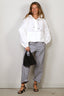RÓHE - Broek - Crushed Check Pyjama Trousers - Mini Grey Check