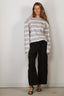 BYLOTTE Studios - Top - Lily Longsleeve - Grey Melange / White / Black