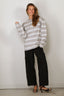 BYLOTTE Studios - Top - Lily Longsleeve - Grey Melange / White / Black