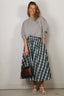 Suzie Kondi - Rok - Kyria Circle Skirt Plaid Cotton Poplin - Ivy Multi