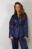 Forte_Forte - Jacket - "Le Club" Print Envers Satin Robe De Chambre - Notte
