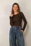 BYLOTTE Studios - Top - Rosie - Dark Brown