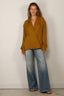 Tibi - Jacket - Eco Acetate Viscose Wrap Shirt Jacket - Mustard