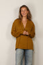 Tibi - Jacket - Eco Acetate Viscose Wrap Shirt Jacket - Mustard