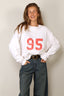Nili Lotan - Sweater - 95 Gladys Sweatshirt - Ecru / Red Print