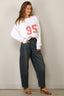 Nili Lotan - Sweater - 95 Gladys Sweatshirt - Ecru / Red Print