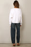 Nili Lotan - Sweater - 95 Gladys Sweatshirt - Ecru / Red Print