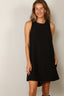 Rotate - Jurk - Crepe Mini A-Line Dress - Black