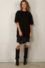 Rotate - Rok - Laceband Pencilskirt - Black Comb
