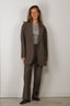 Tibi - Blazer - Tropical Wool Liam Blazer - Dark Stone