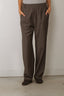 Tibi - Broek - Tropical Wool Charles Trouser - Dark Stone