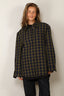 Tibi - Blouse - Techy Plaid Easy Shirt Jacket - Blue Multi