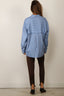 Tibi - Blouse - Edmund Lyocell Stripe Oversized Shirt - Blue Multi