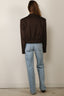 Tibi - Blazer - Herringbone Suiting Cropped Blazer - Brown Multi
