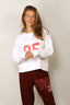 Nili Lotan - Sweater - 95 Gladys Sweatshirt - Ecru / Red Print