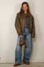 RÓHE - Jacket - Leather Blouson Jacket - Taupe