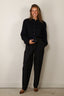 RÓHE - Broek - Daria Single Pleat Straight Leg Trousers - Navy