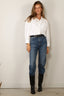 Denimist - Blouse - Bailey Cropped Shirt - Brushed Ecru White