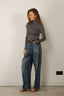 RÓHE - Top - Fine Merino Turtleneck - Mid Grey Melange