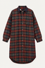 R13 - Jurk - Padded Jumbo Shirtdress - Navy Green Plaid