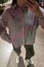 Ralph Lauren - Blouse - N Wd Crp St Long Sleeve Button Front Shirt - Berry Green Multi