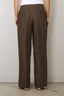 RÓHE - Broek - Relaxed Drawstring Trousers - Brown Melange
