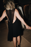 Rotate - Jurk - Crepe Mini A-Line Dress - Black