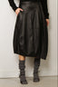Tibi - Rok - Leather Asymmetrical Balloon Skirt - Black