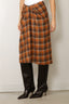 6397 - Rok - Draped Tartan Skirt - Red Rock