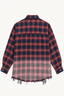 The Tales - Blouse - Cutaway Bleached Flannel Shirt - Red