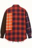 The Tales - Blouse - Reworked Pierced Flannel Shirt - Orange