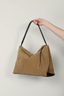 Wandler - Tas - Penelope Tote - Khaki Suede / Black