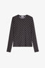 Ganni - Top - Printed Sheer Jersey Longsleeve - Black