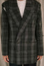 Tibi - Blazer - Papery Wool Plaid Easy Mens Blazer - Grey Multi