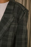 Tibi - Blazer - Papery Wool Plaid Easy Mens Blazer - Grey Multi